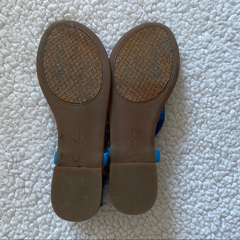 Jessica Simpson Blue Rhinestone Sandals - Picture 2 of 3